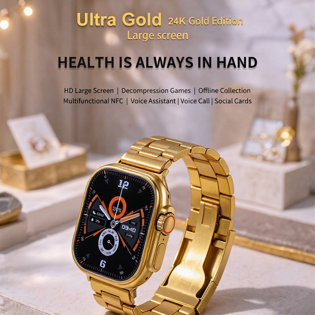 Luxury Gold Smart Watch Apple Watch Style – Metal Strap Edition