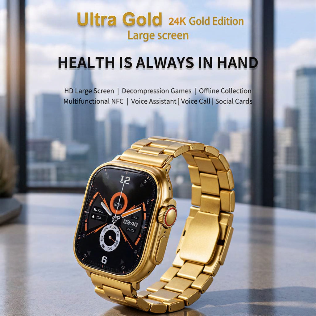 Luxury Gold Smart Watch Apple Watch Style – Metal Strap Edition