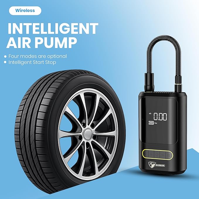 150PSI Portable Tire Inflator – Cordless Air Compressor for Car & Bike 🚗🏍️ | UAE