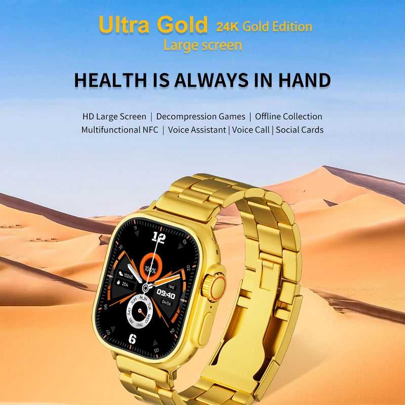 Luxury Gold Smart Watch Apple Watch Style – Metal Strap Edition