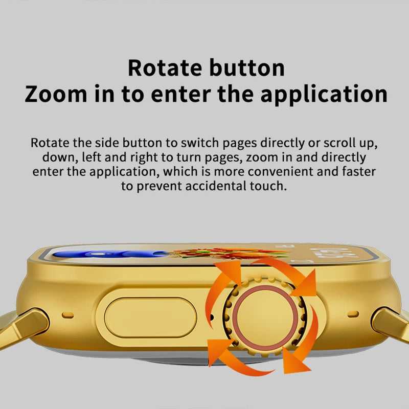 Luxury Gold Smart Watch Apple Watch Style – Metal Strap Edition